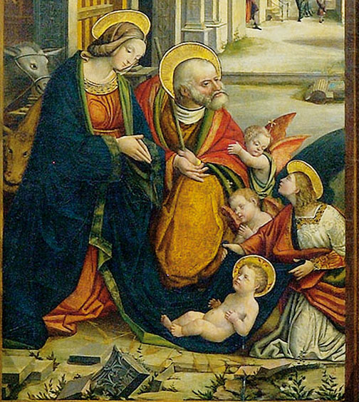 Buttigliera Alta, Sant'Antonio di Ranverso, Polittico della Natività, (particolare), Defendente Ferrari