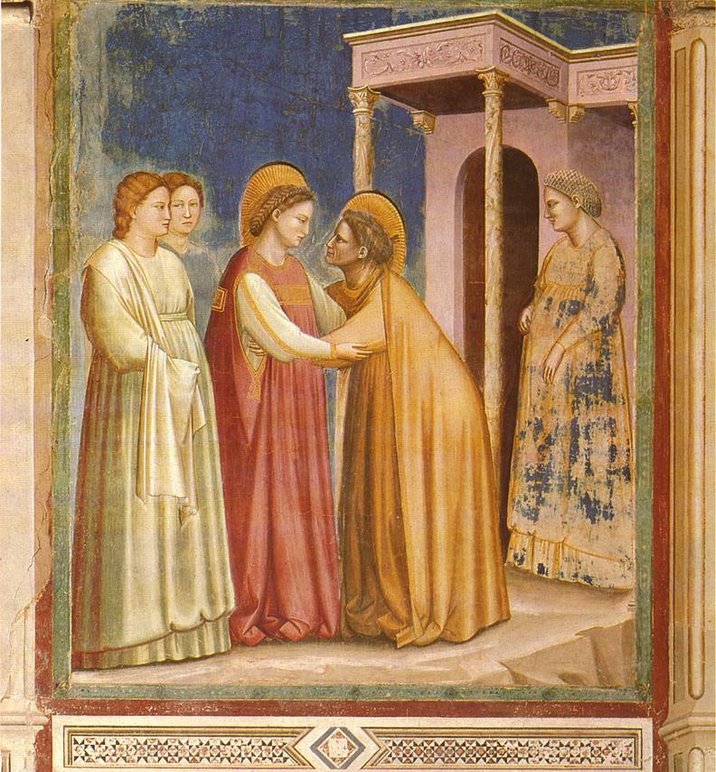 Giotto, Maria in visita da Elisabetta, Cappella degli Scrovegni, Padova