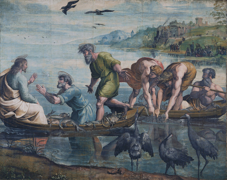 Raffaello Sanzio, La pesca miracolosa, Victoria and Albert Museum, Londra